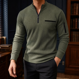 Arend Quarter Zip Sweater - Army Green