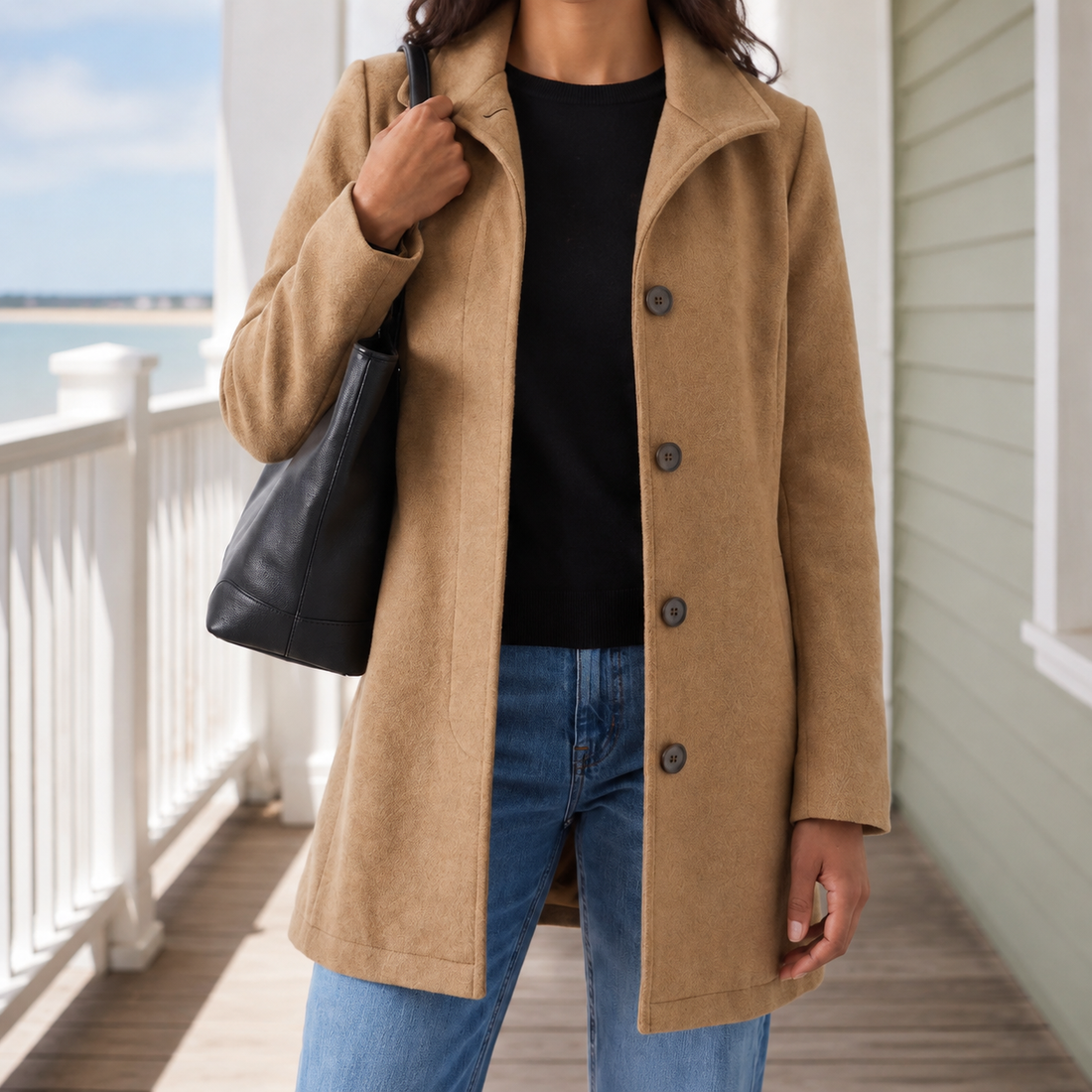 Aimee Wool Coat - Brown