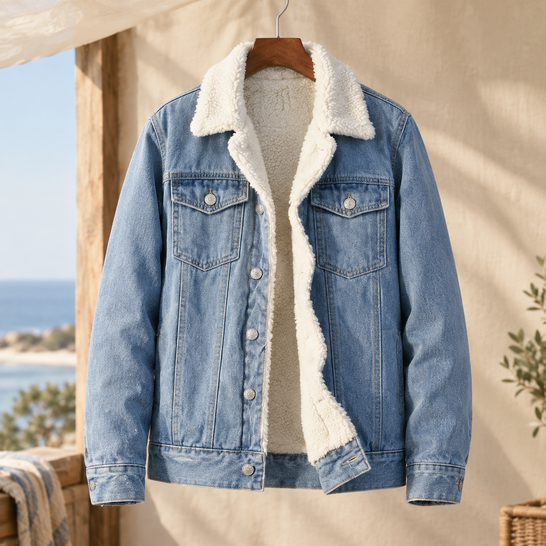 Martin Sherpa Jacket - Light Blue