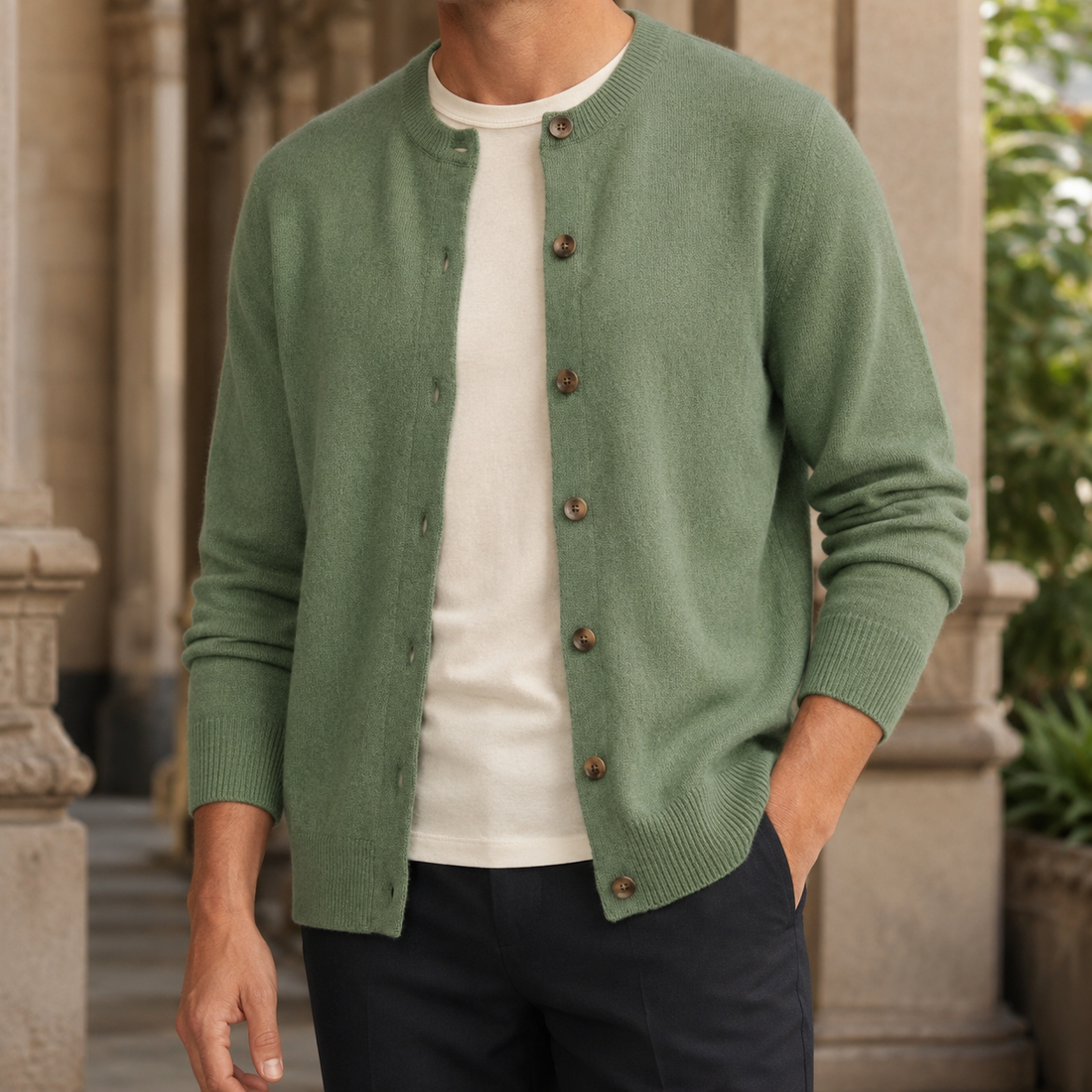 Severin Soft Knit Sweater - Green