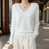 Livia Cashmere Sweater - White