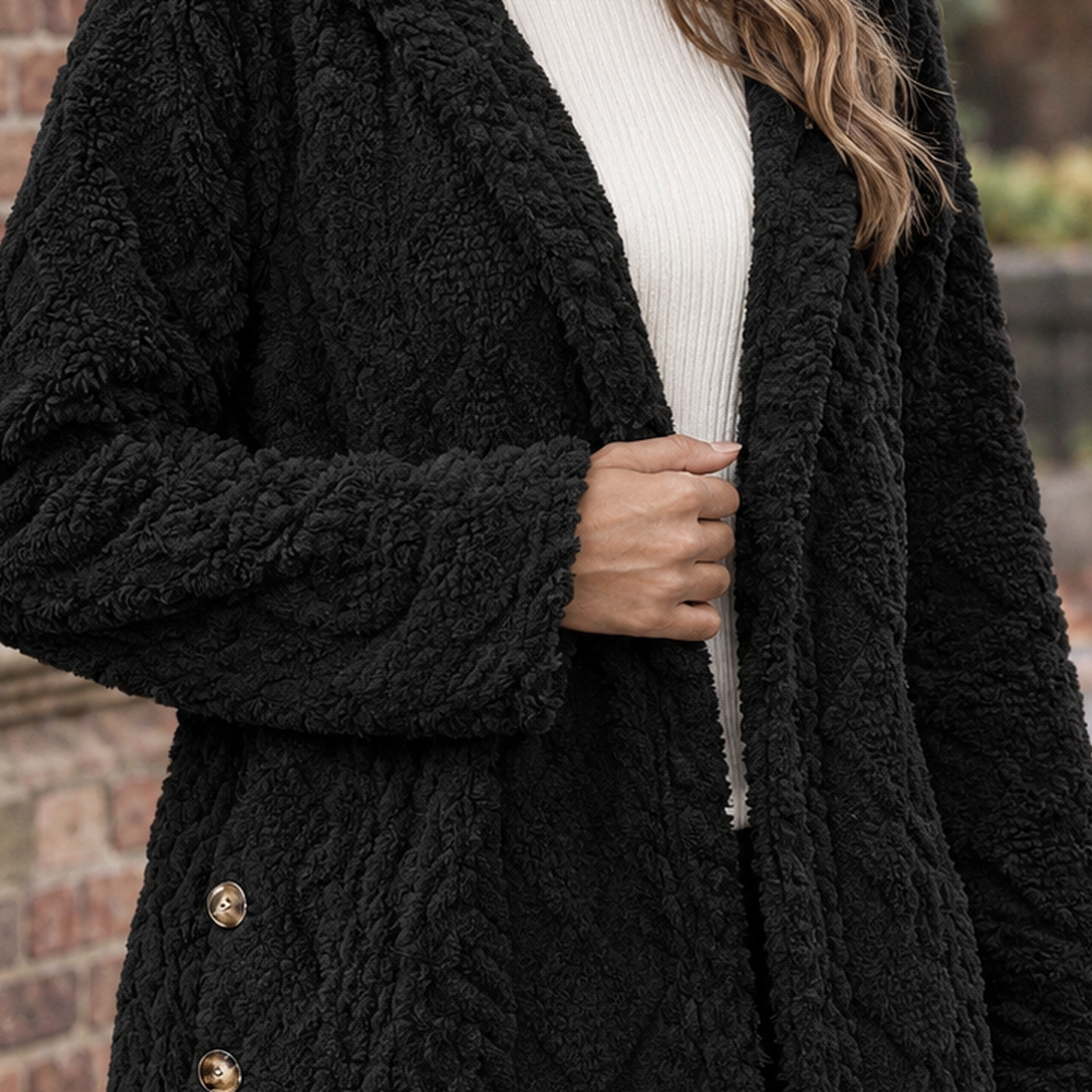 Grace-Jane Hooded Fleece Jacket - Lead Product Detail