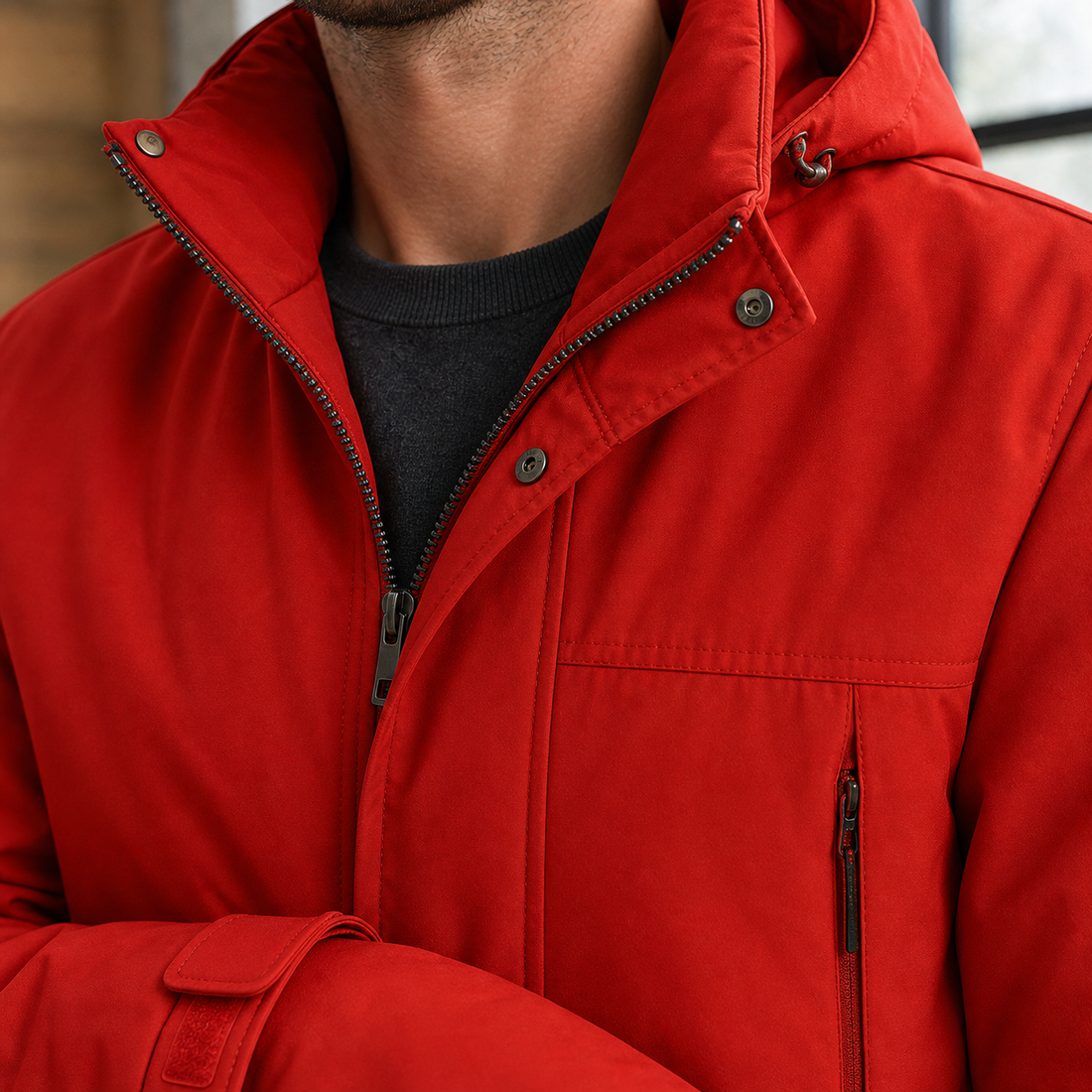 Gaspard Hooded Jacket - Lead Product Detail