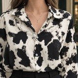 Luna-Louise Cow Print Shirt - Lead Product Detail