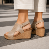 Rossetti Cork Wedge Sandals - Lead Alternate View