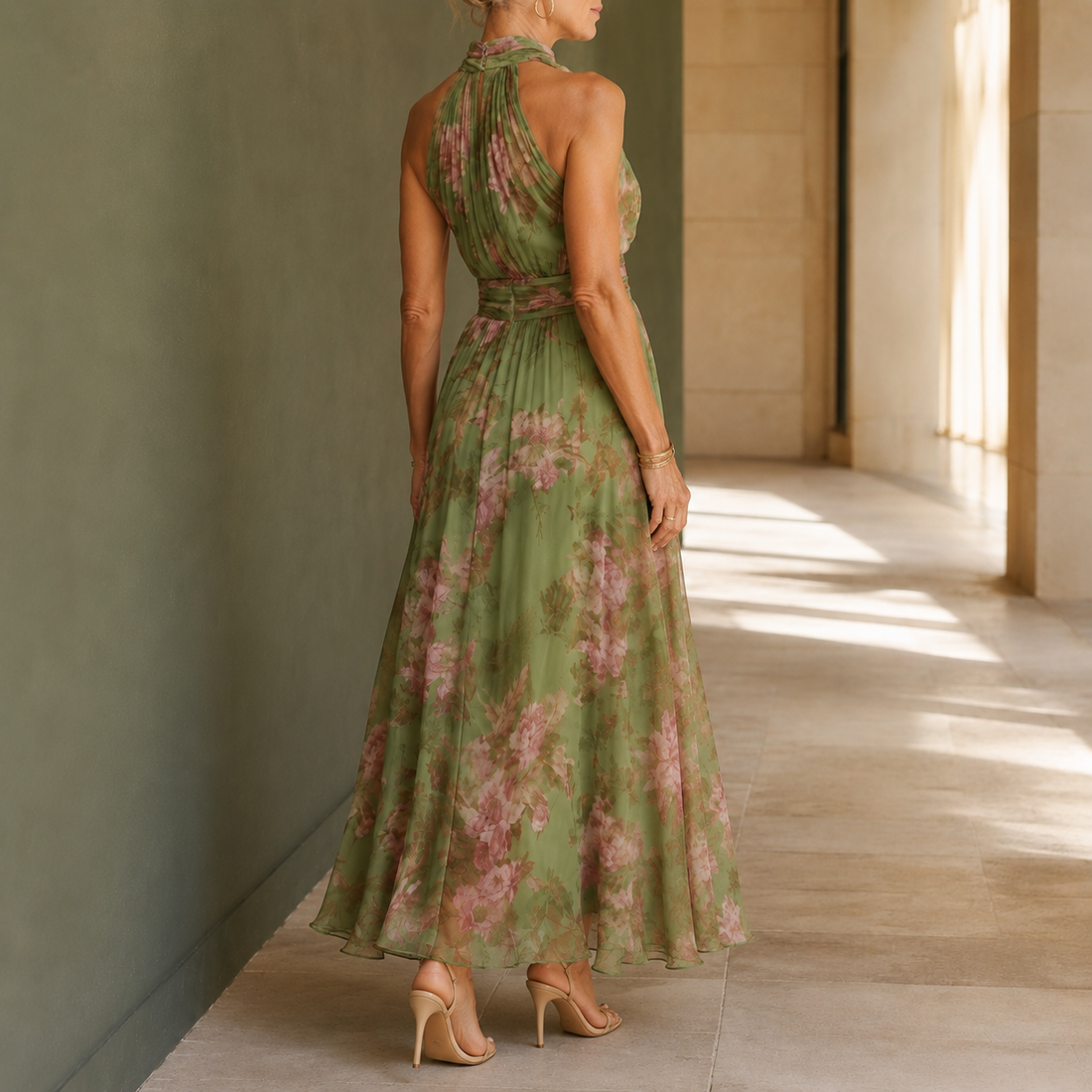 Eva Halter Maxi Dress - Lead Alternate View