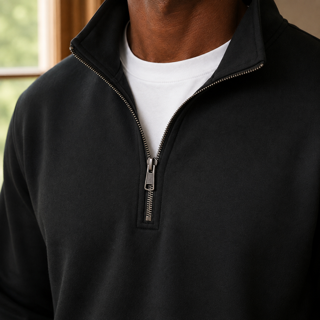 Idris Quarter Zip Sweater - Lead Product Detail