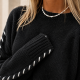 Sabine-Claire Contrast Stitch Sweater - Lead Product Detail
