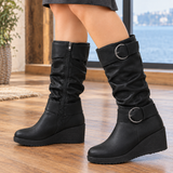 Cagliari Wedge Boots - Lead Product Detail