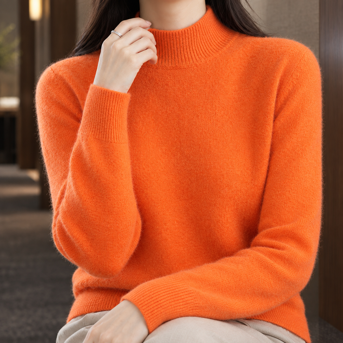 Aiglon Mock Neck Sweater - Lead Product Detail