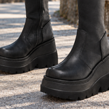 Gargano-Milano Platform Knee High Boots - Lead Product Detail
