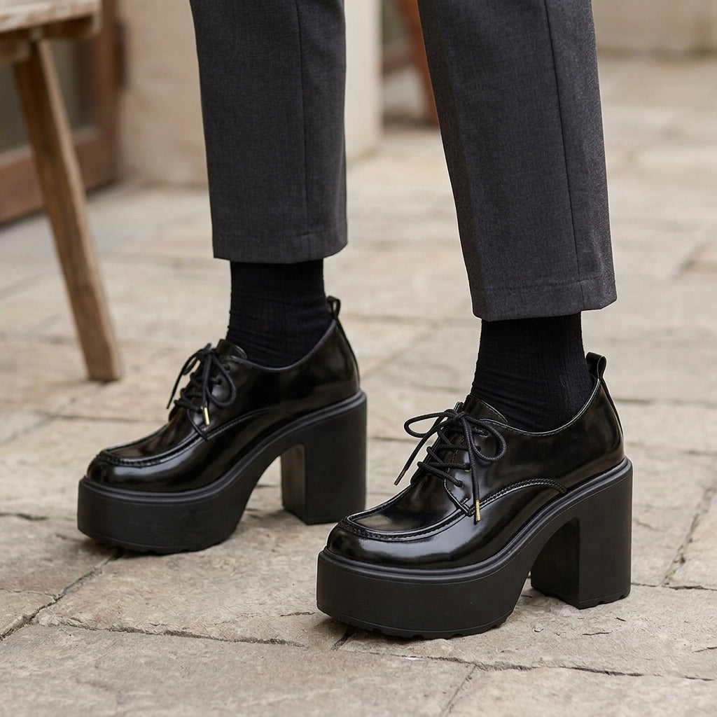 Ravello Platform Oxfords - Lead Alternate View