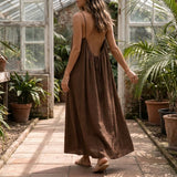 Willa Backless Maxi Dress - Lead Alternate View