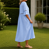 Lydia Eyelet Maxi Dress - Lead Alternate View