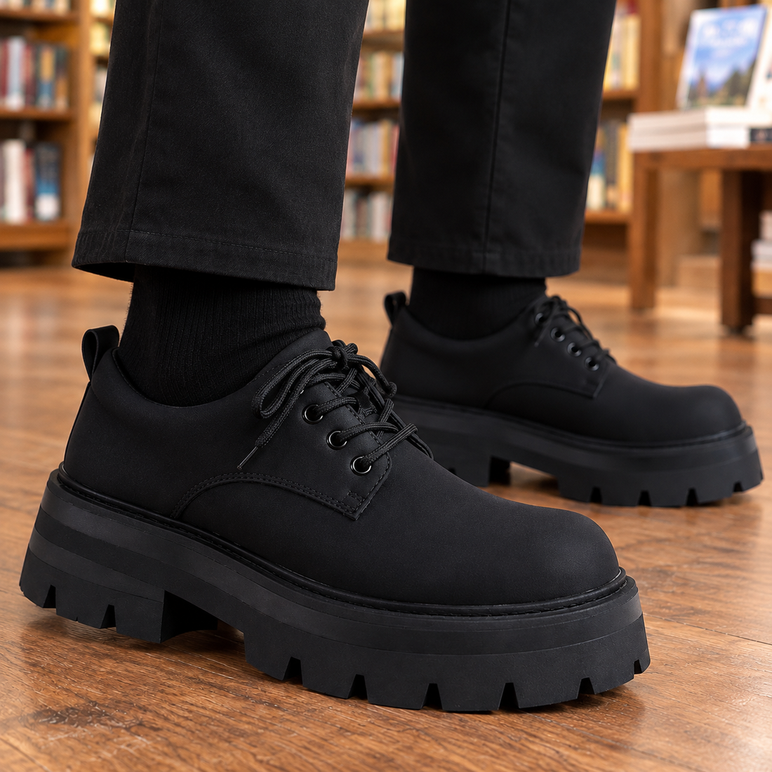 Orvieto Platform Derby Shoes - Lead Product Detail