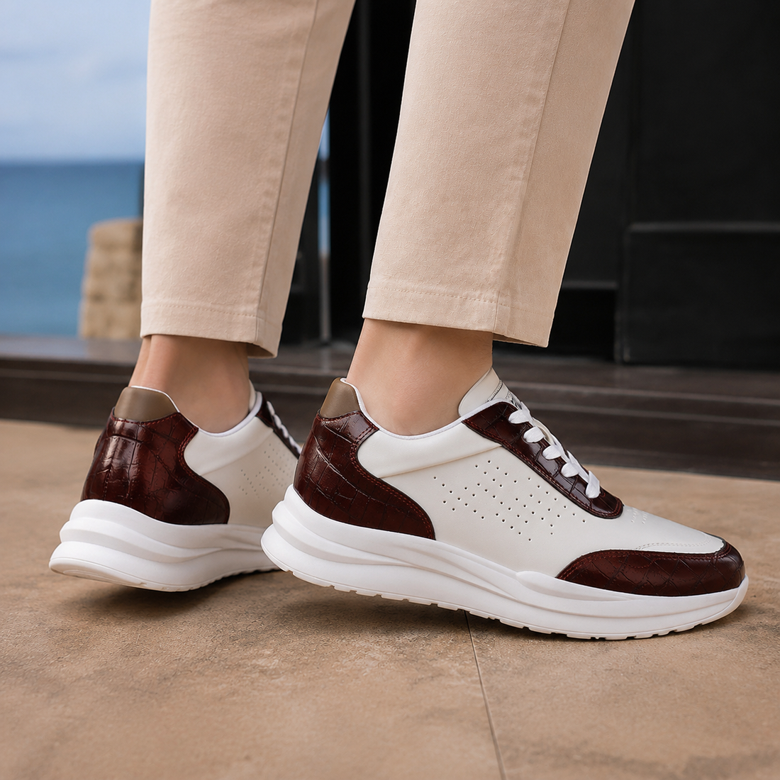 Piras Croc Sneakers - Lead Alternate View