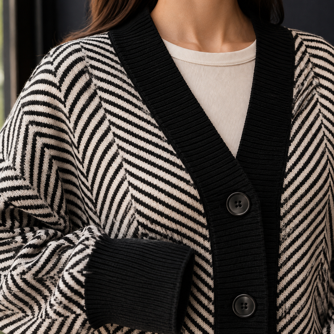 Nina-Hope Chevron Sweater - Lead Product Detail