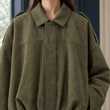 Erin Suede Bomber Jacket - Lead Product Detail