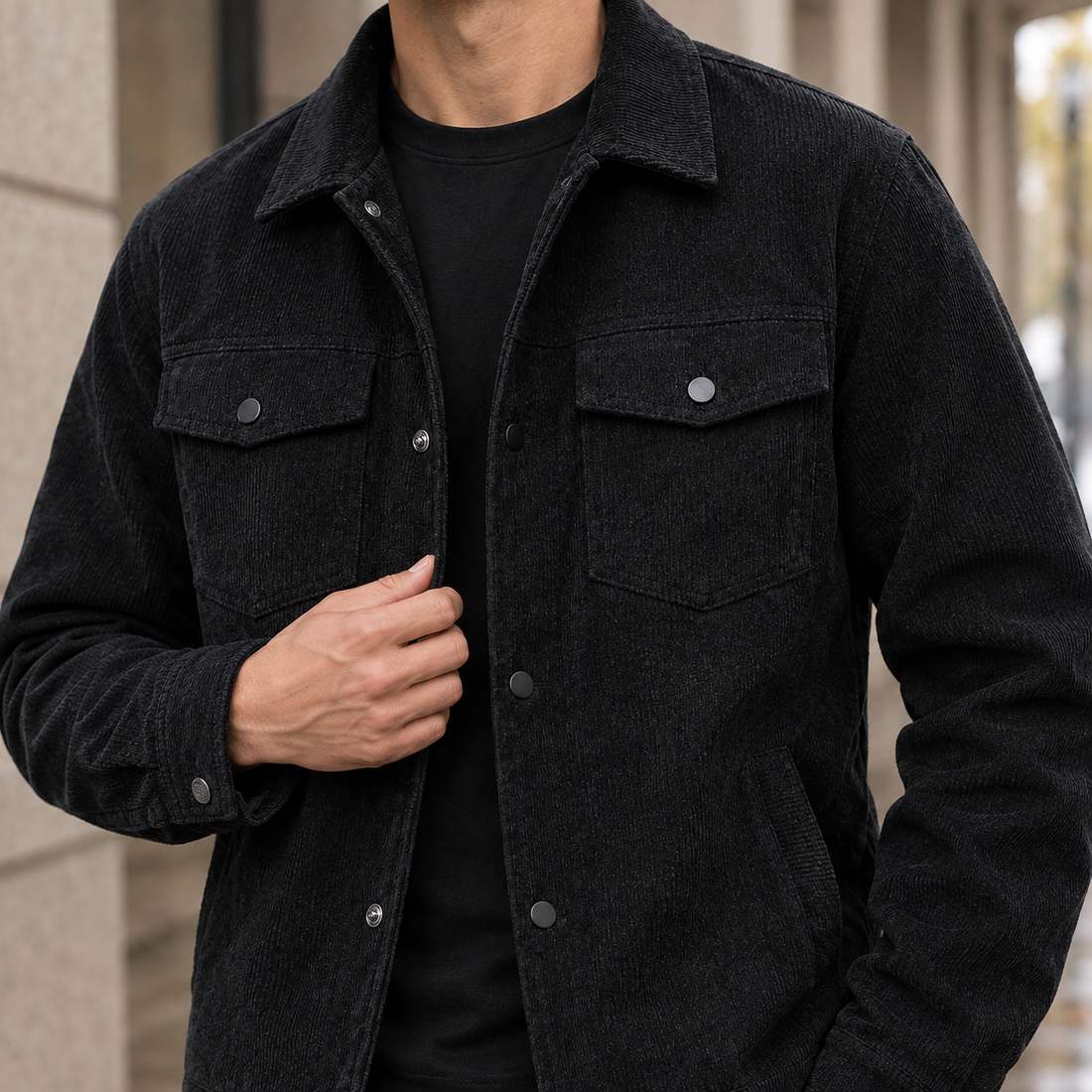 Bastien-Ellis Corduroy Jacket - Lead Product Detail