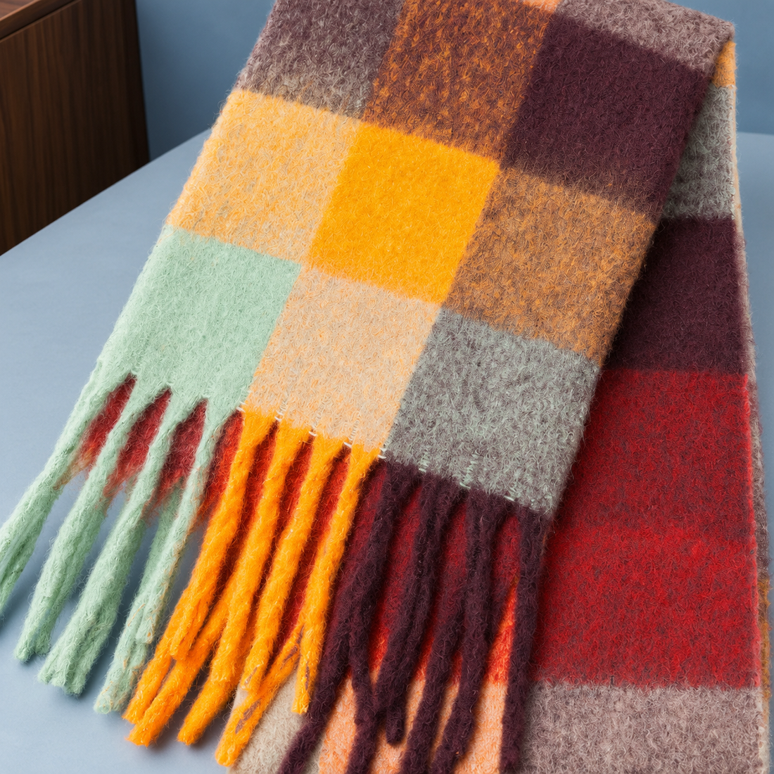 Lockwood Plaid Cashmere Scarf - Lead Product Detail