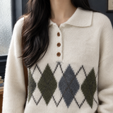 Alina-Sage Argyle Sweater - Lead Product Detail
