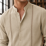 Adrian Band Collar Shirt - Lead Product Detail