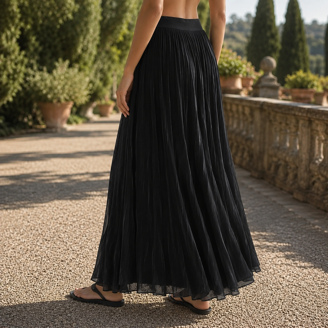 Grace Flowy Maxi Skirt - Lead Alternate View