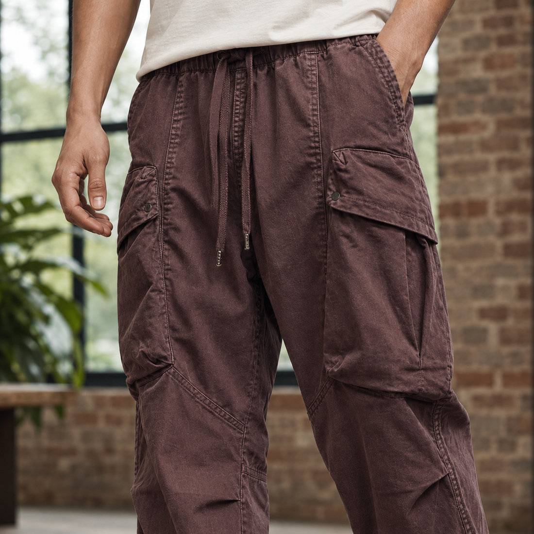 Augustin Relaxed Cargo Pants - Lead Product Detail