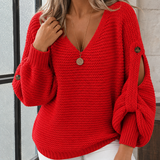 Charlize V Neck Sweater - Lead Product Detail