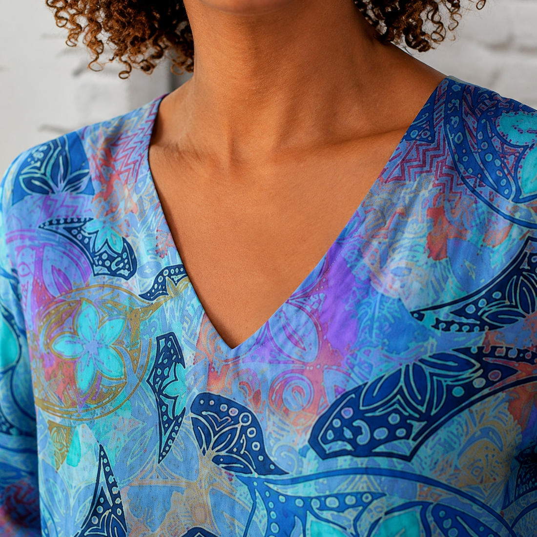 Clara-Kate V-Neck Blouse - Lead Product Detail