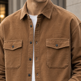 Albin Corduroy Overshirt - Lead Product Detail
