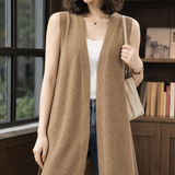 Iolanthe-Grace Longline Knit Vest - Lead Product Detail