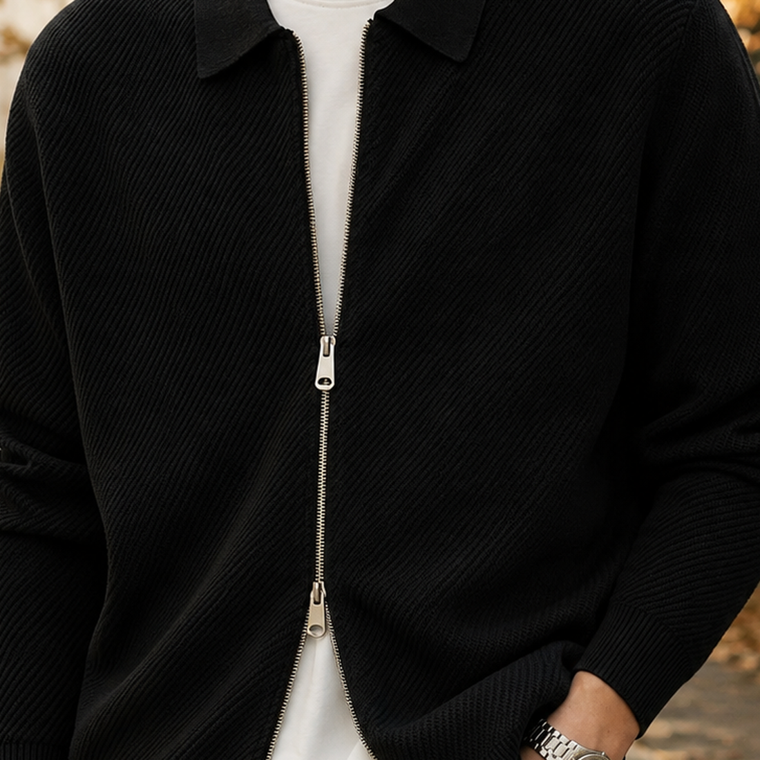 Lancelot-Grey Textured Jacket - Lead Product Detail