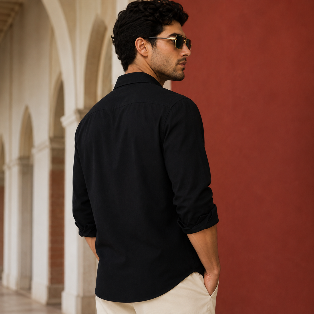 Ellis Rimless Sunglasses - Lead Alternate View