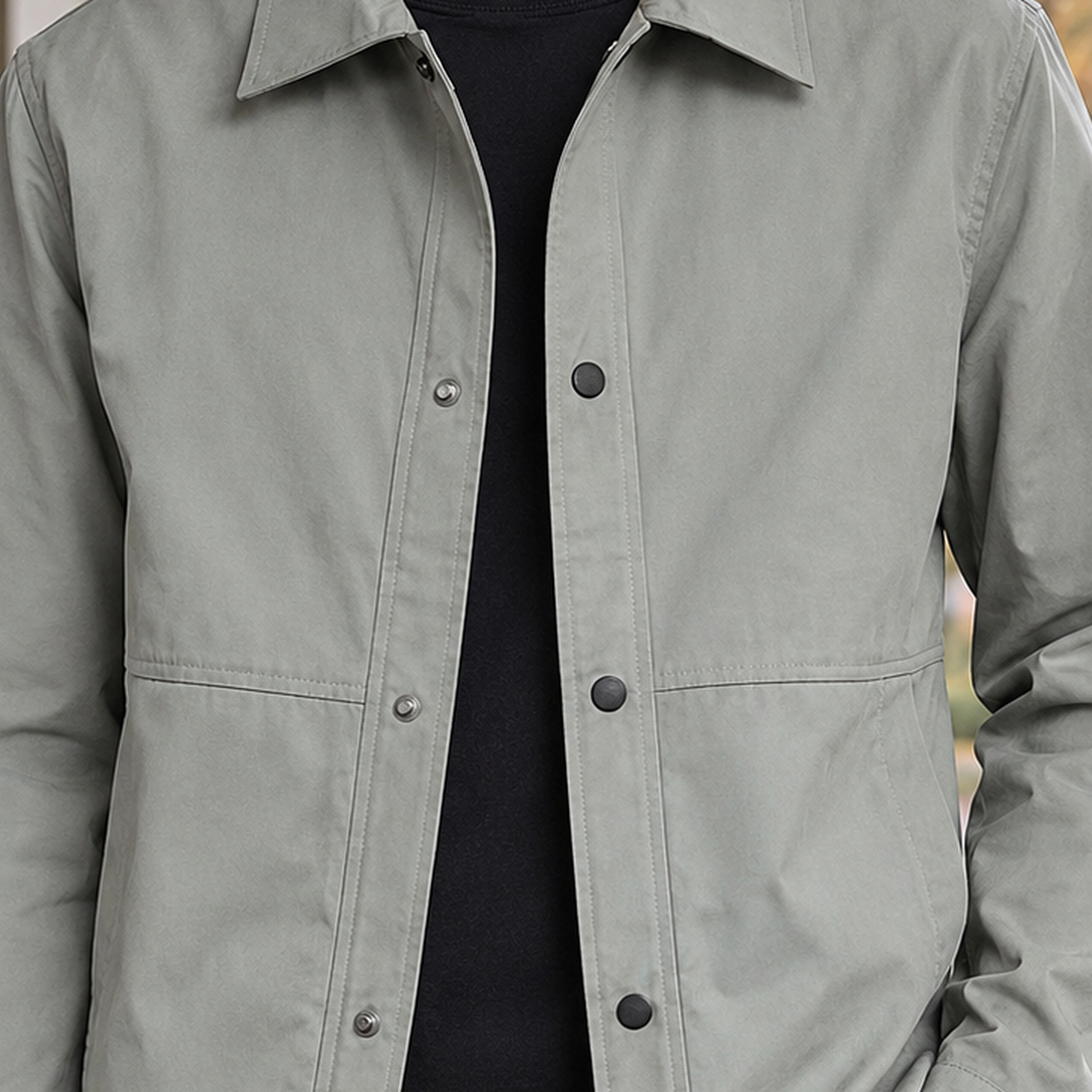 Alaric-James Snap Jacket - Lead Product Detail