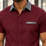 Evan Contrast Shirt - Lead Product Detail