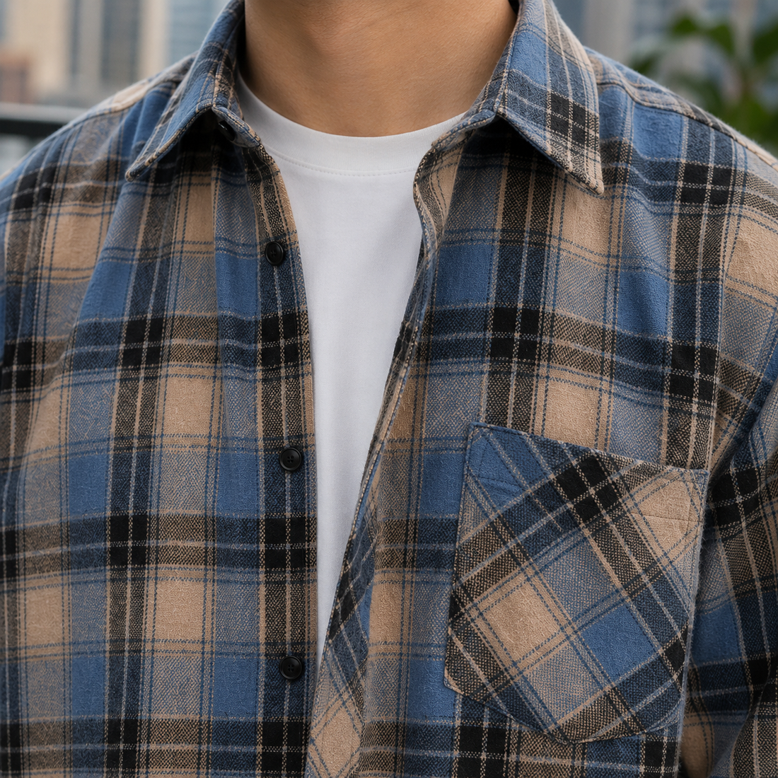 Wendell Plaid Shirt - Lead Product Detail