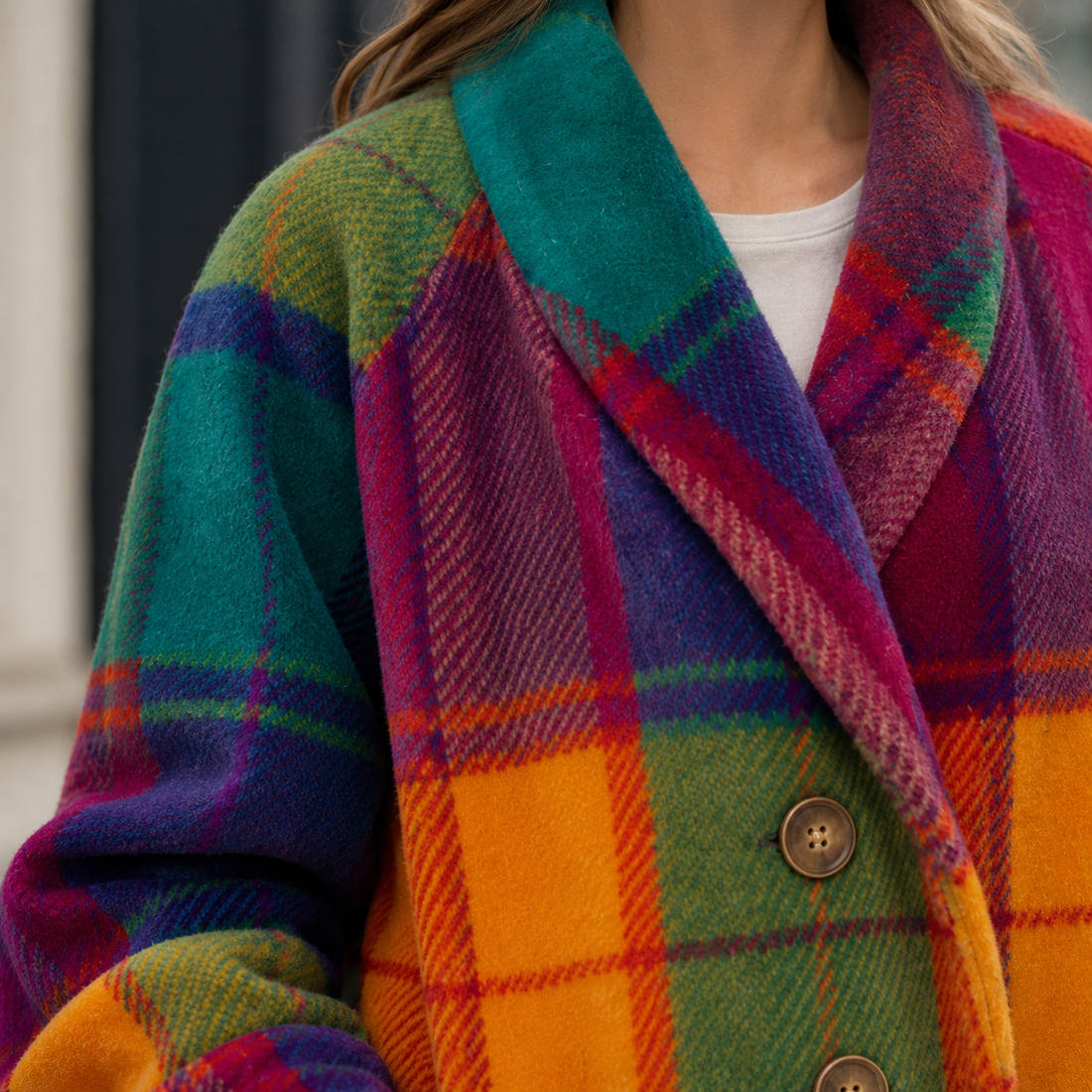 Solene-Mae Plaid Coat - Lead Product Detail