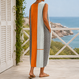 Brigitte Printed Midi Dress - Lead Alternate View