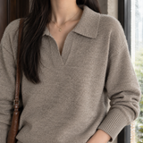 Briony-Hope Polo Collar Sweater - Lead Product Detail