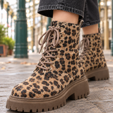 Sabatini Leopard Ankle Boots - Lead Product Detail