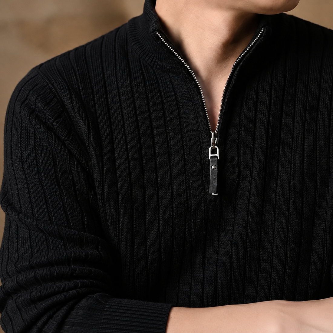 Luca Quarter Zip Sweater - Lead Product Detail