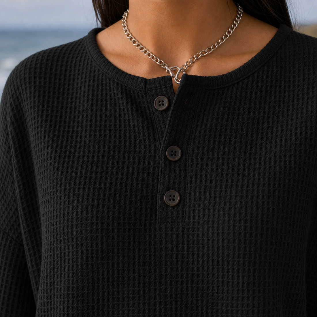 Yvette-June Waffle Top - Lead Product Detail