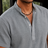 Archer Stand Collar Shirt - Lead Product Detail