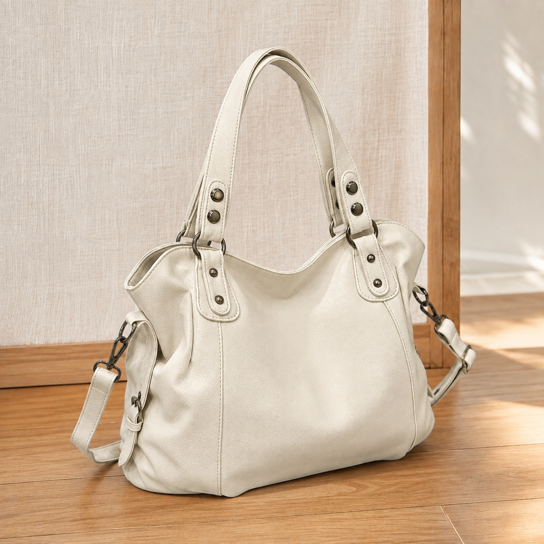 Altieri Studded Hobo Bag - Lead Alternate View