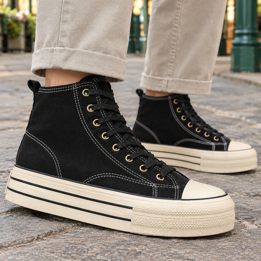 Sanremo Platform Sneakers - Lead Product Detail
