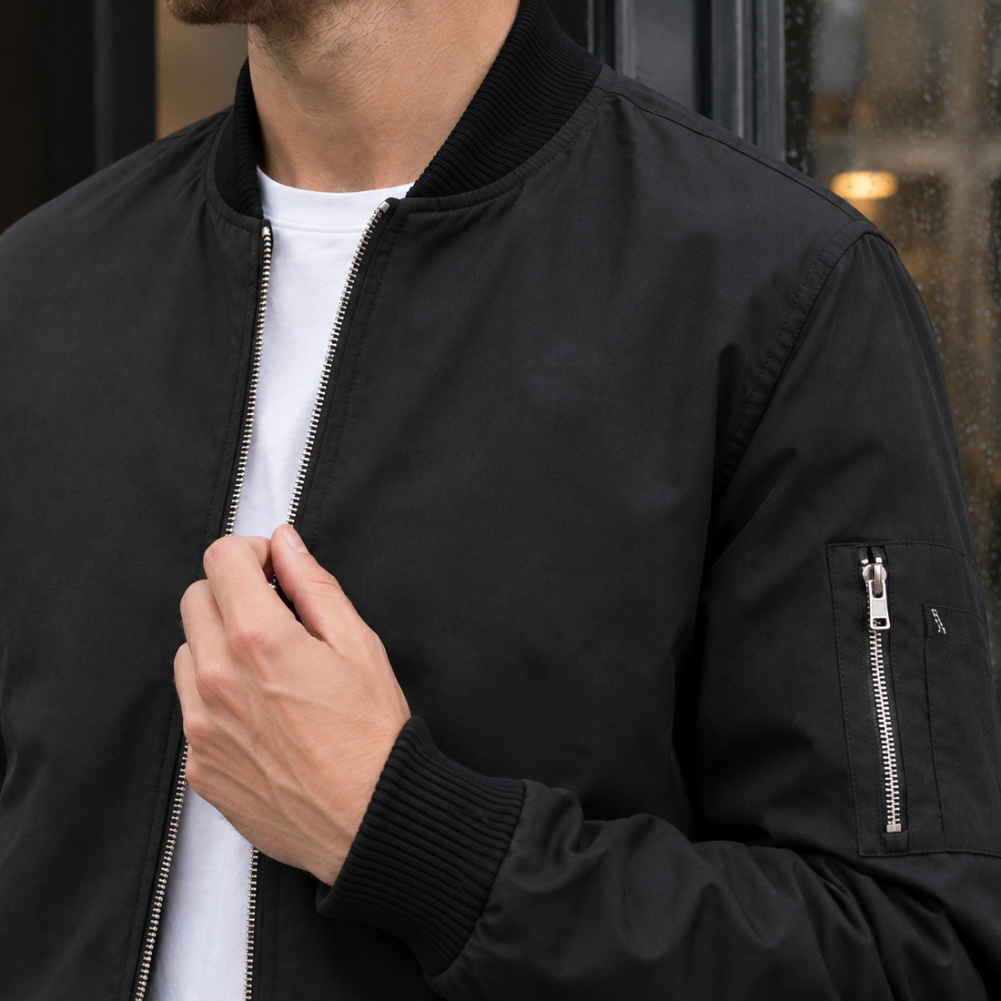 Celestin Bomber Jacket - Lead Product Detail