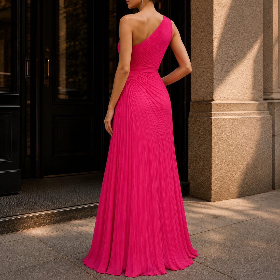 Tabitha One-Shoulder Dress - Lead Alternate View