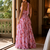 Adriana Ruffle Maxi Dress - Lead Alternate View
