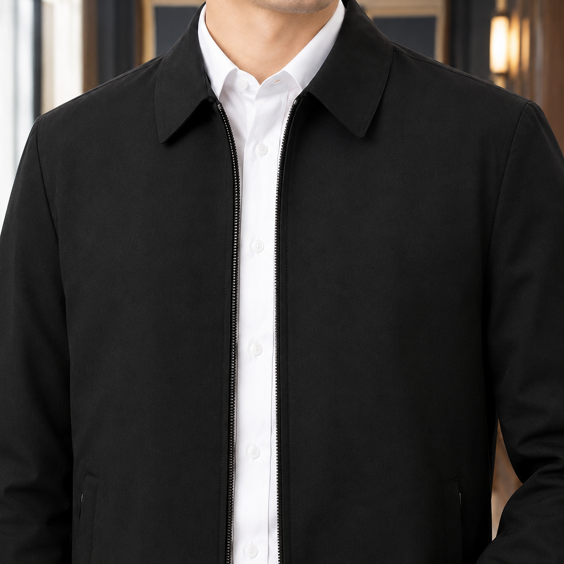 Damien Zip Jacket - Lead Product Detail